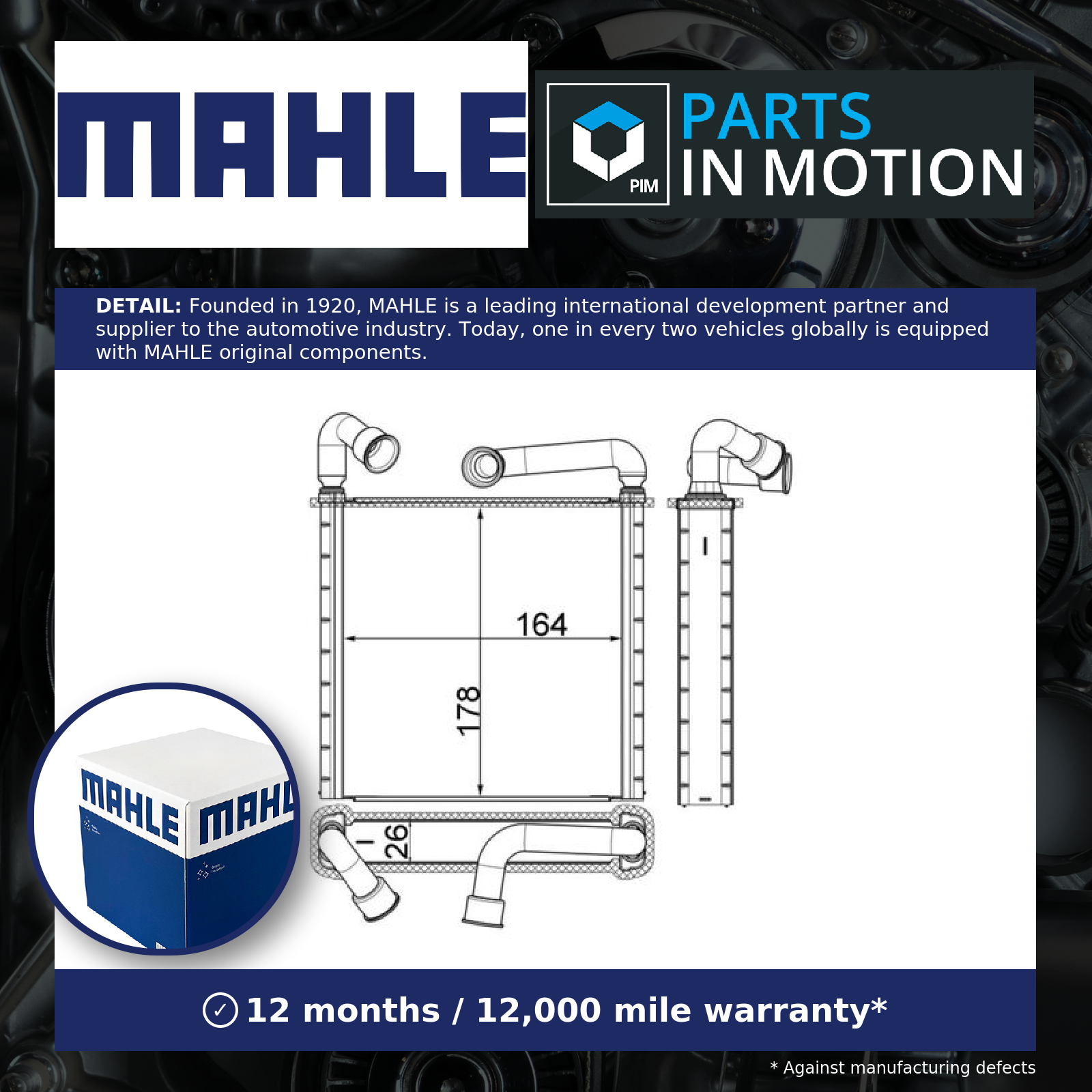 Mahle Heater Matrix AH253000S [PM1639774]