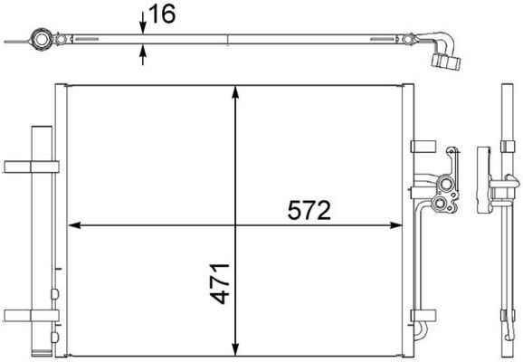 Mahle AC441000S Air Con Condenser