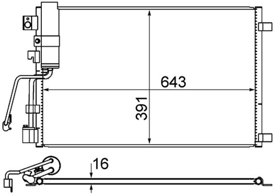 Mahle AC605000S Air Con Condenser