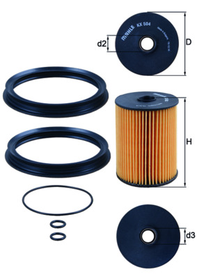 Mahle KX504D Fuel Filter