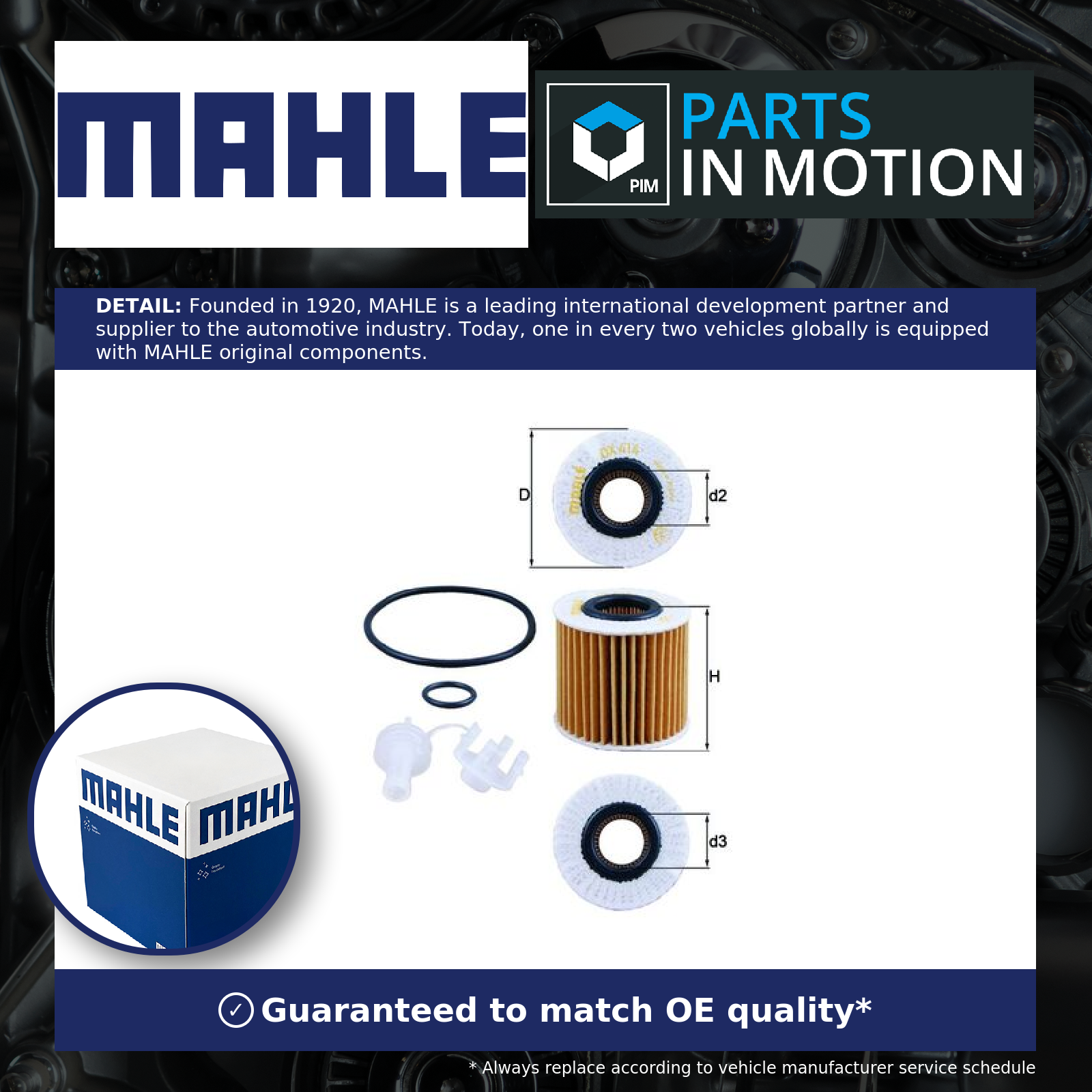 Mahle Oil Filter OX414D1 [PM2168075]