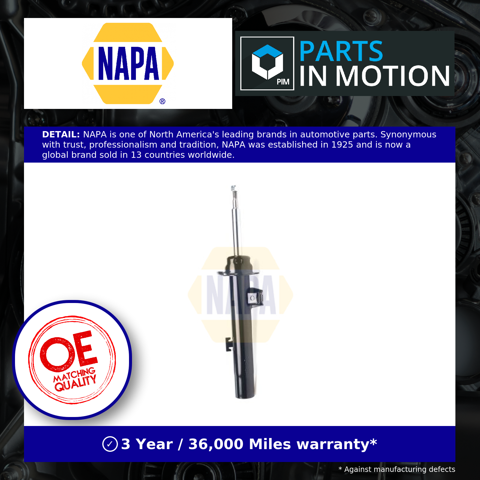 NAPA Shock Absorber (Single Handed) Front Right NSA1123 [PM1849245]