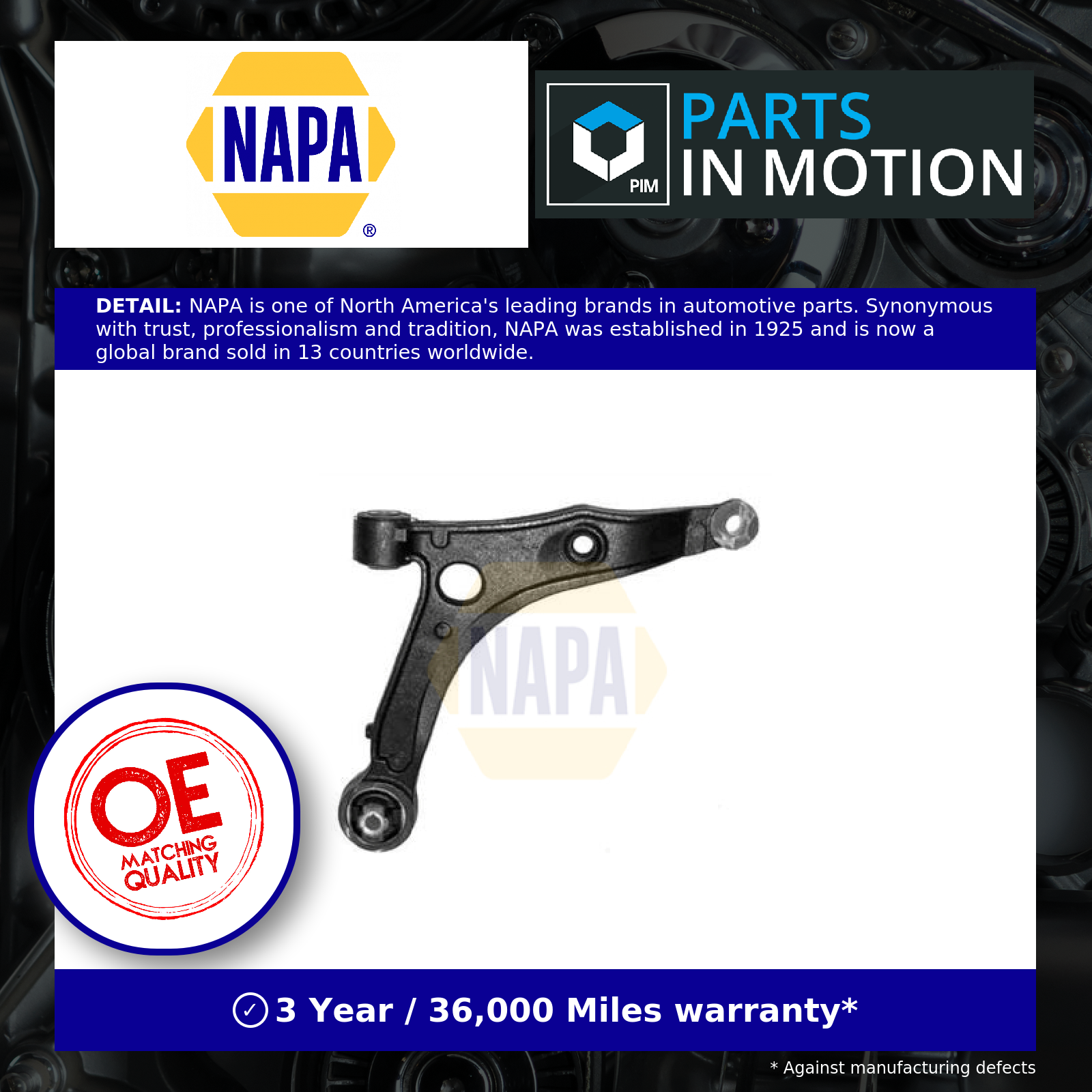 NAPA Wishbone / Suspension Arm Front Lower, Right NST2339 [PM1850577]