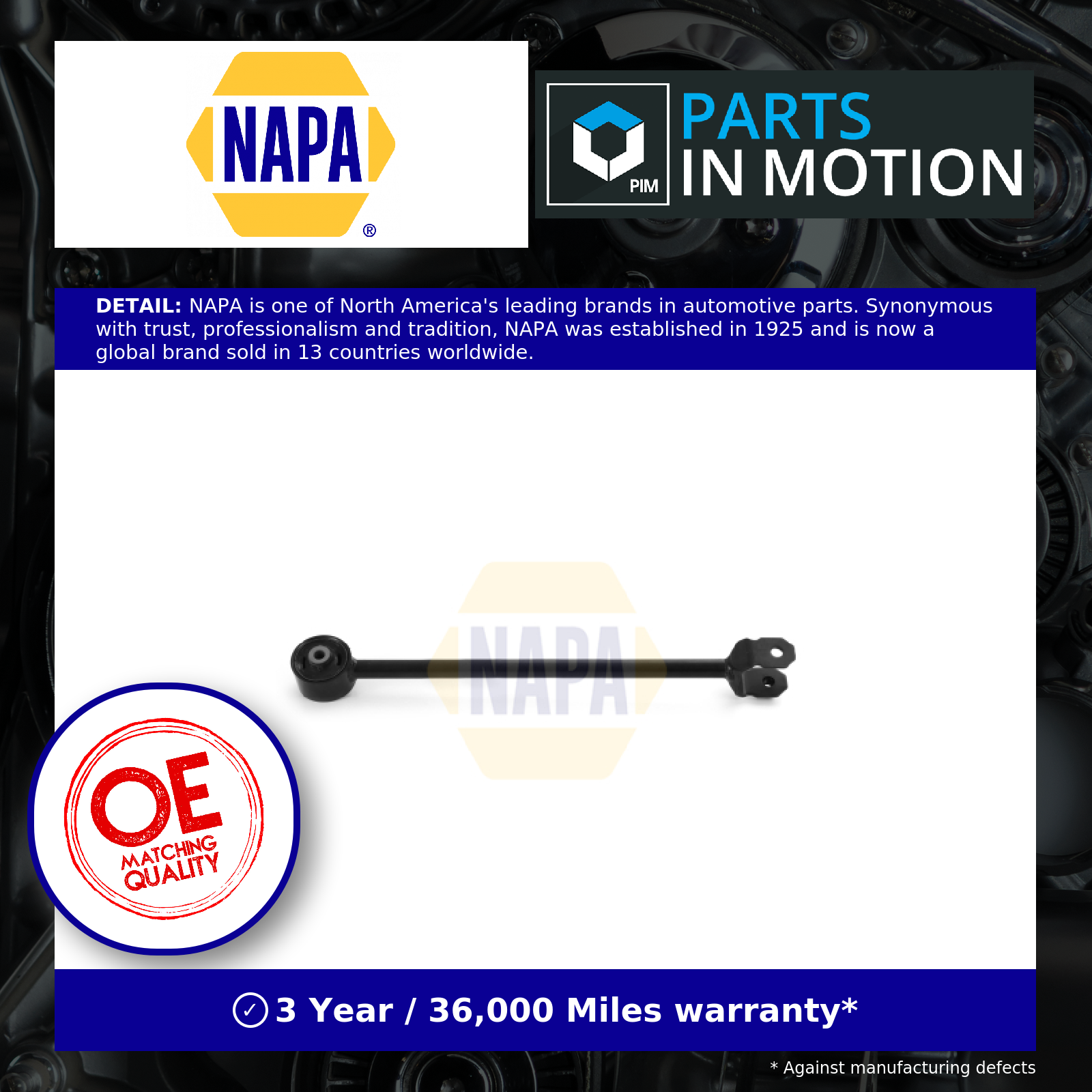 NAPA Wishbone / Suspension Arm Rear Lower, Left or Right NST2646 [PM1991748]