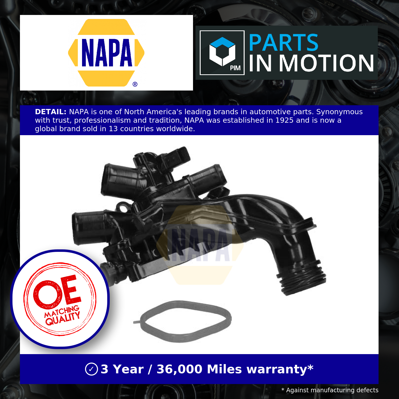 NAPA Coolant Thermostat NTH1015 [PM2020818]