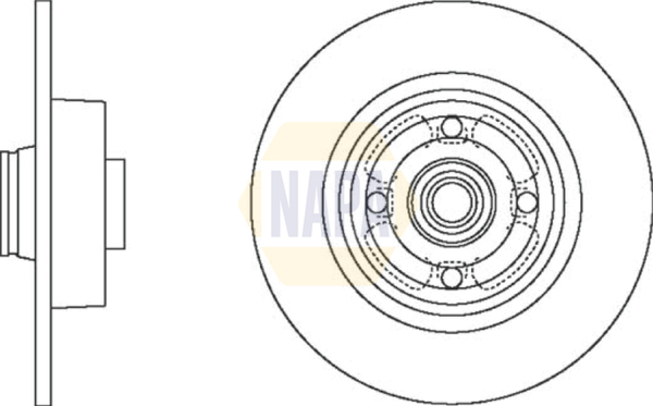 NAPA NBD5033 2x Brake Discs Pair Solid