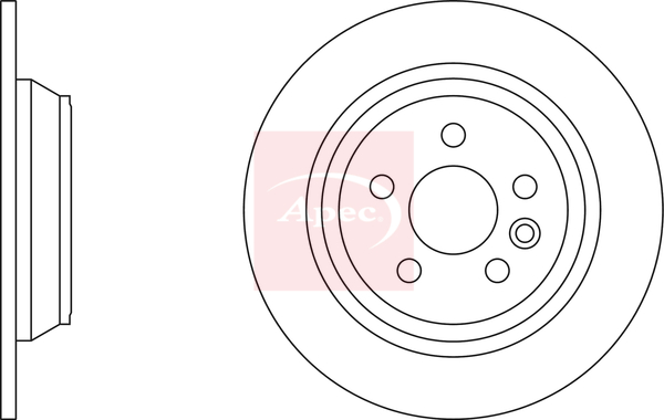 Apec DSK2491 2x Brake Discs Pair Solid
