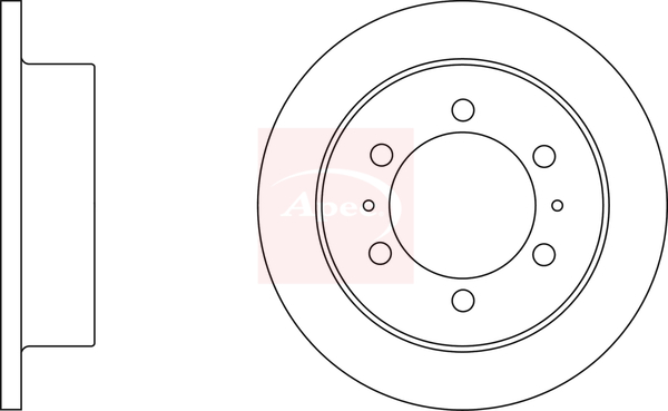 Apec DSK2070 2x Brake Discs Pair Solid