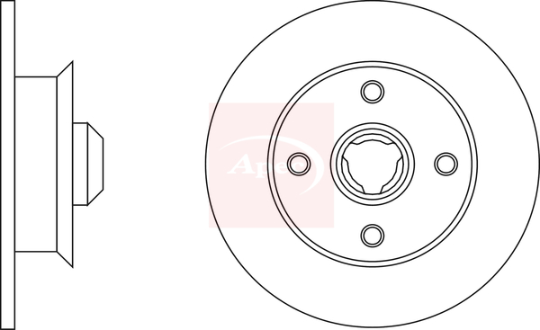 Apec DSK2932 2x Brake Discs Pair Solid