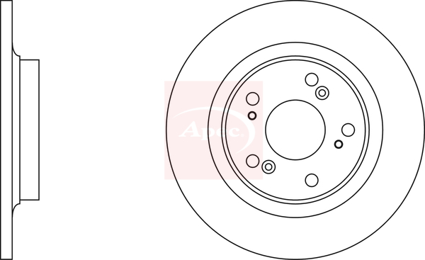 Apec DSK2154 2x Brake Discs Pair Solid