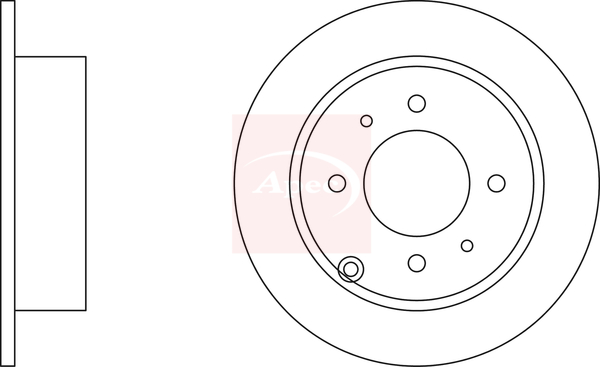 Apec DSK2191 2x Brake Discs Pair Solid