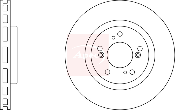Apec DSK2329 2x Brake Discs Pair Vented