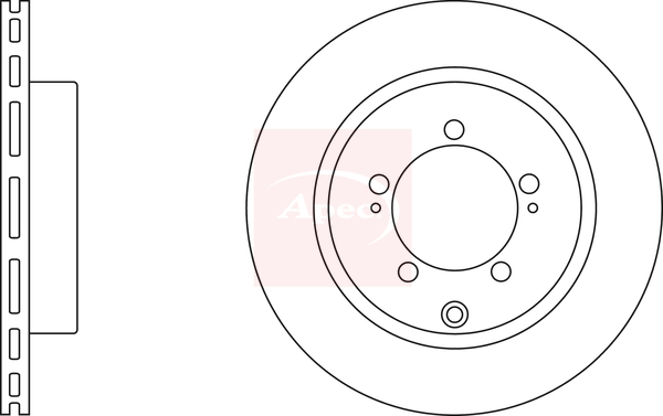 Apec DSK2369 2x Brake Discs Pair Vented