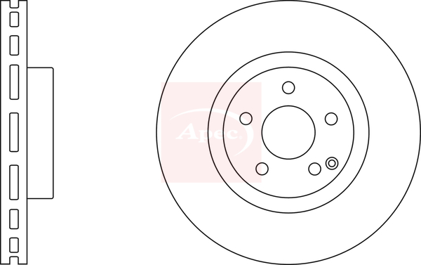 Apec DSK2417 2x Brake Discs Pair Vented