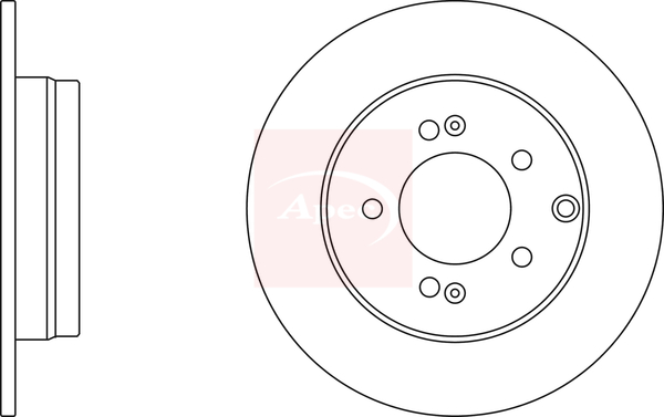 Apec DSK2439 2x Brake Discs Pair Solid