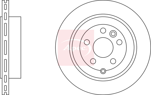 Apec DSK2521 2x Brake Discs Pair Vented