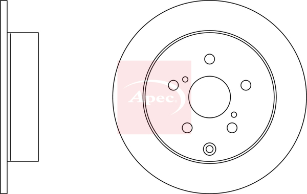 Apec DSK2523 2x Brake Discs Pair Solid