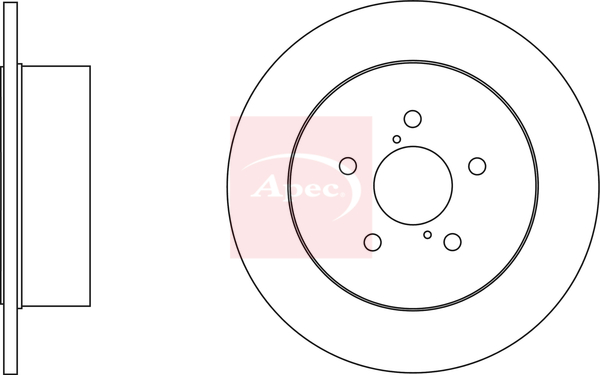 Apec DSK2698 2x Brake Discs Pair Solid
