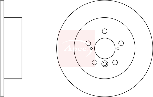 Apec DSK2731 2x Brake Discs Pair Solid