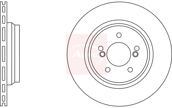 Apec DSK2739 2x Brake Discs Pair Vented