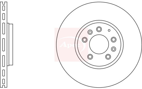 Apec DSK2747 2x Brake Discs Pair Vented