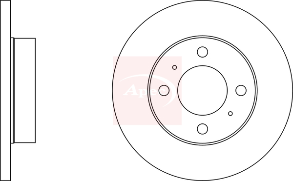 Apec DSK276 2x Brake Discs Pair Solid