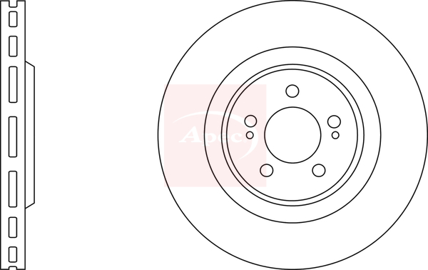 Apec DSK2779 2x Brake Discs Pair Vented