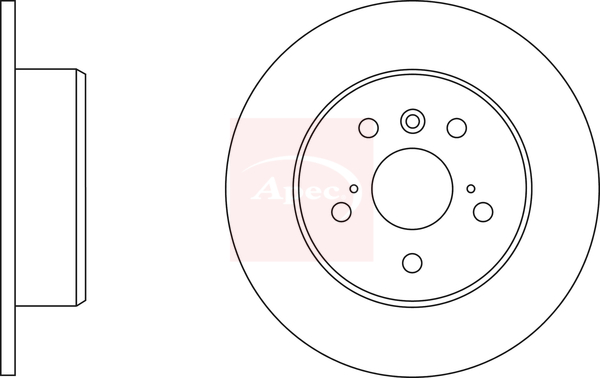 Apec DSK2795 2x Brake Discs Pair Solid
