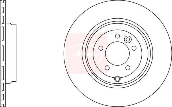 Apec DSK2819 2x Brake Discs Pair Vented