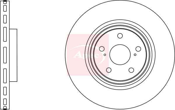 Apec DSK2887 2x Brake Discs Pair Vented