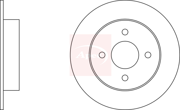 Apec DSK299 2x Brake Discs Pair Solid