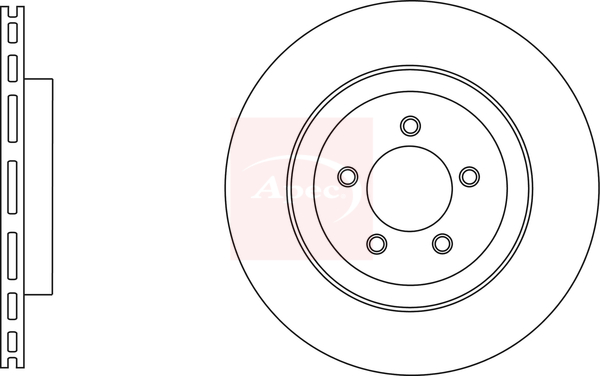 Apec DSK3011 2x Brake Discs Pair Vented