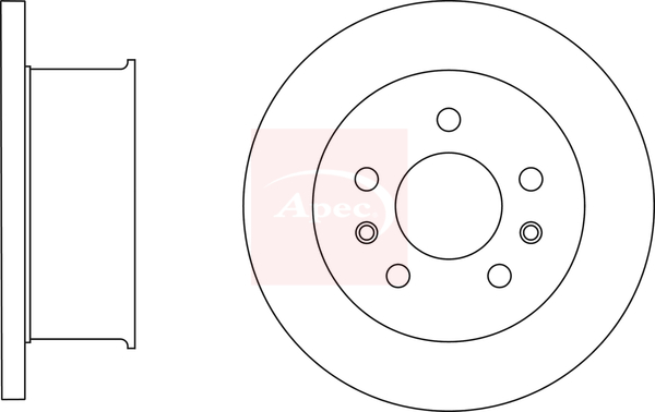 Apec DSK3036 2x Brake Discs Pair Solid
