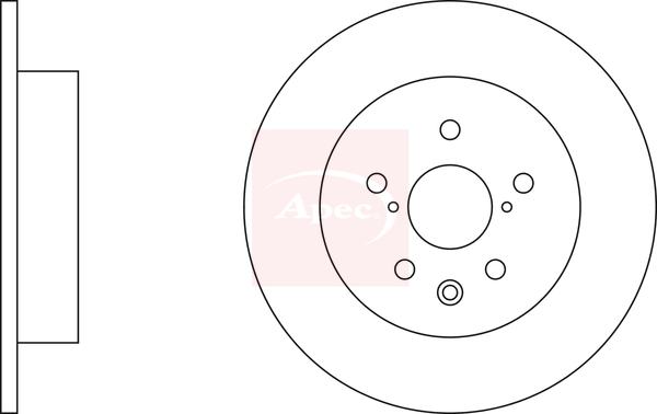 Apec DSK3039 2x Brake Discs Pair Solid