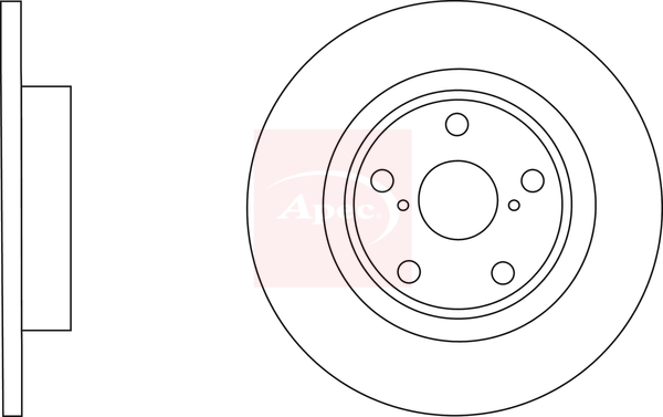 Apec DSK3053 2x Brake Discs Pair Solid