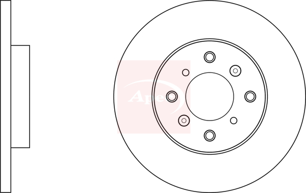 Apec DSK3069 2x Brake Discs Pair Solid