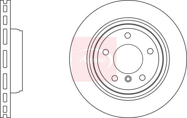 Apec DSK3101 2x Brake Discs Pair Vented