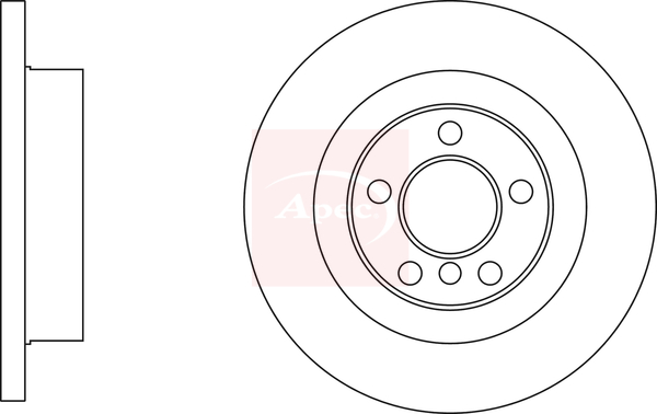 Apec DSK3158 2x Brake Discs Pair Solid