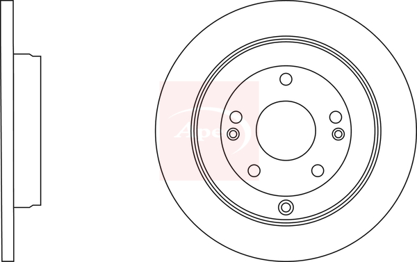 Apec DSK3159 2x Brake Discs Pair Solid