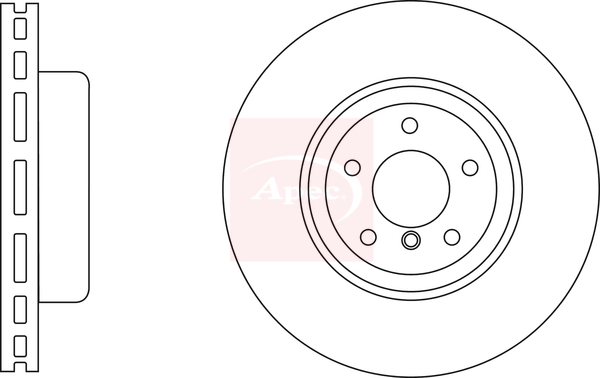 Apec DSK3163 2x Brake Discs Pair Vented