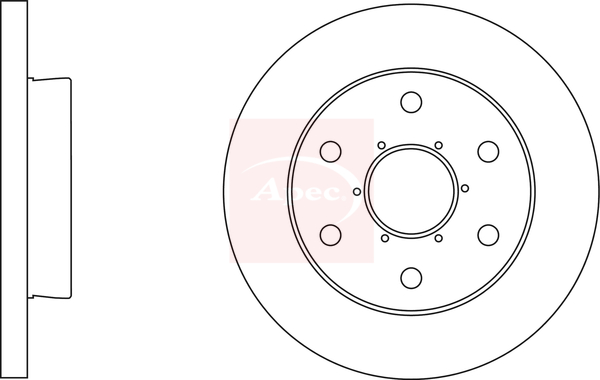Apec DSK3171 2x Brake Discs Pair Solid