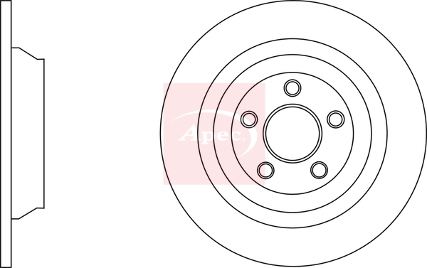 Apec DSK3179 2x Brake Discs Pair Solid