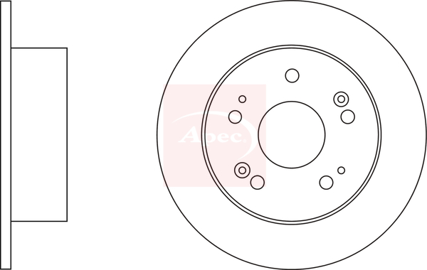 Apec DSK3221 2x Brake Discs Pair Solid