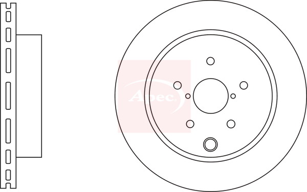 Apec DSK3224 2x Brake Discs Pair Vented