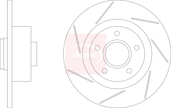 Apec DSK3234 2x Brake Discs Pair Solid