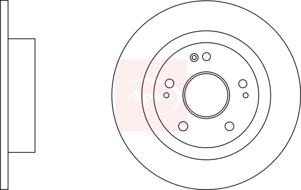 Apec DSK3266 2x Brake Discs Pair Solid