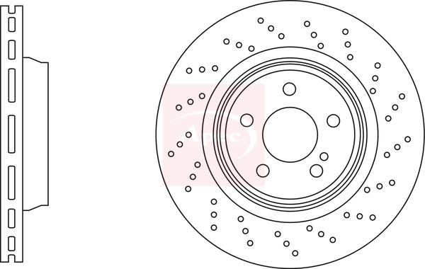 Apec DSK3294 2x Brake Discs Pair Vented