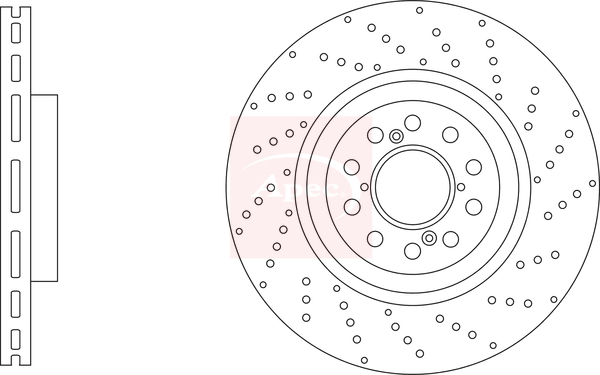 Apec DSK3315 2x Brake Discs Pair Vented
