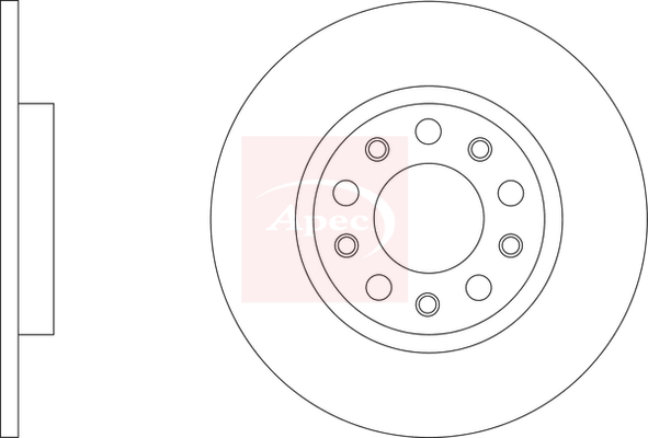 Apec DSK3419 2x Brake Discs Pair Solid