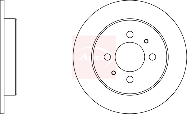 Apec DSK347 2x Brake Discs Pair Solid